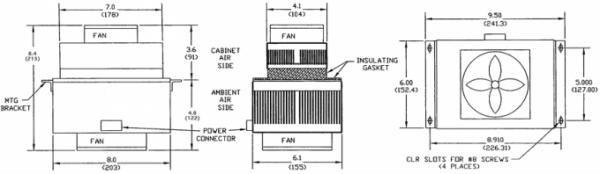 Peltier Cabinet Air Conditioner For Enclosure 80W 24VDC