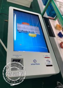 China Korea Market 32 Inch Infrared Touch LCD Self Service Kiosk Windows Cash Receiver Payment Kiosk wholesale