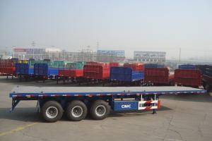 China tri-axle trailer flatbed container semi trailer with twist locks - CIMC VEHICLE wholesale