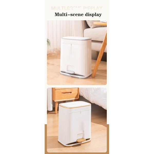 Double Lid Trash Can Household Pedal Large Capacity High Appearance Level Sanitary Bucket Kitchen Bedroom Large Trash Can