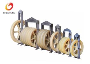 China Bundled Conductor Stringing Block Cable Pulling Pulley 660 Mm Nylon Large Diameter wholesale