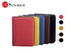Pu Leather Manager folder notebook with zipper and Calculator