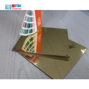 China Golden Mirror Aluminum Composite Panel 2440mm ACM Ldpe Core Internal Wall wholesale