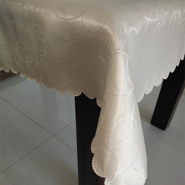 Quality BSCI audit passed-New arrival-100% Polyester Jacquard table cloth for Ercu color for sale