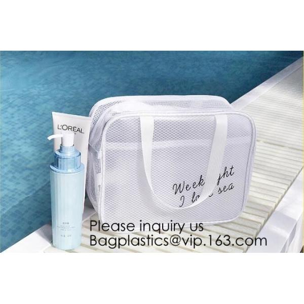Eco ladies cosmetic bag PU leather pvc cosmetic pouch,Reusable Ladies Girls Clear Transparent PVC Cosmetic Pouch