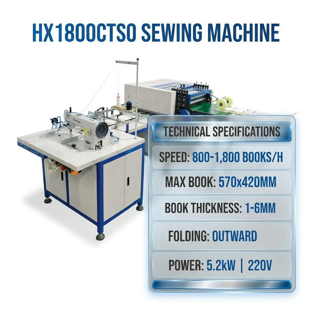 HX1800CTSO automated sewing folding equipment front view
