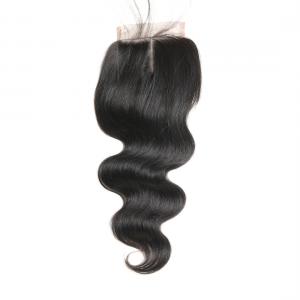 China 18 Inch Real Human Hair Lace Closure , Virgin Human Hair Lace Front Wigs wholesale
