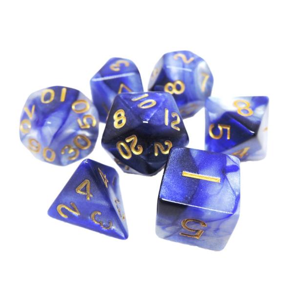 Quality Poly Color Resin Dice Set#Rpg#Dnd#Coc Marble Pattern Preminum and Luxury for sale