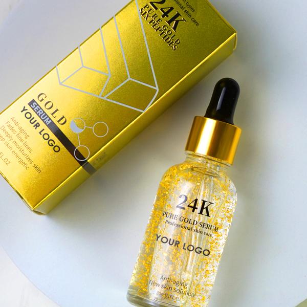 24k Glod Face Serum Deep Moisturize Brightening Whitening Anti Aging Facial Essence Anti-wrinkle Serum Skin Serum Nourish Firm