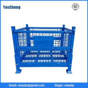 China Industrial stackable warehouse storage containers/wire mesh containers on sale