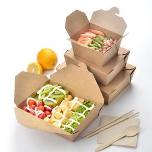 China CMYK Pantone Kraft Pasta Salad Box OEM ODM Disposable Paper Lunch Box wholesale