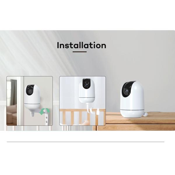 5.5 Inch HD Baby Monitor with 360 Pan Tilt and Night Vision