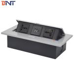 FCC approve office furniture used modular pop up type desk plug socket with