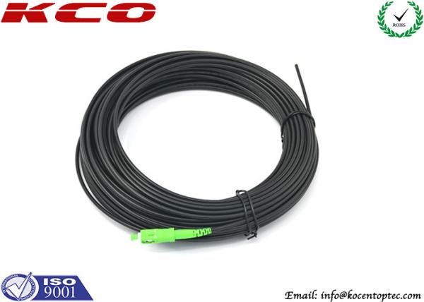 Quality FTTH Fiber Optic Patch Cord SC/APC-SC/APC Single Mode Simplex Black Color LSZH Cable for sale