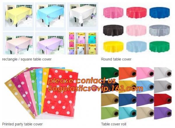 colorful plain plastic Table cloth roll, Popular new products lace table cloth in roll, Disposable roll vinyl table clot
