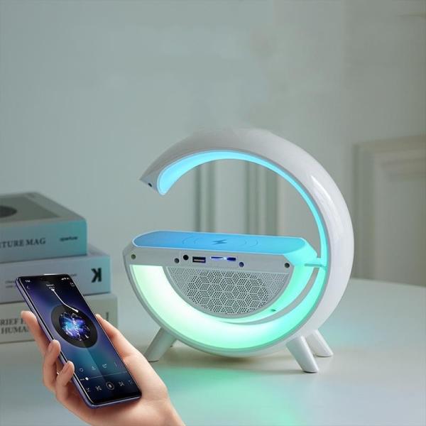 Quality 10W Wireless Charging Power Wireless Bluetooth Speaker White Plastic Wireless for sale