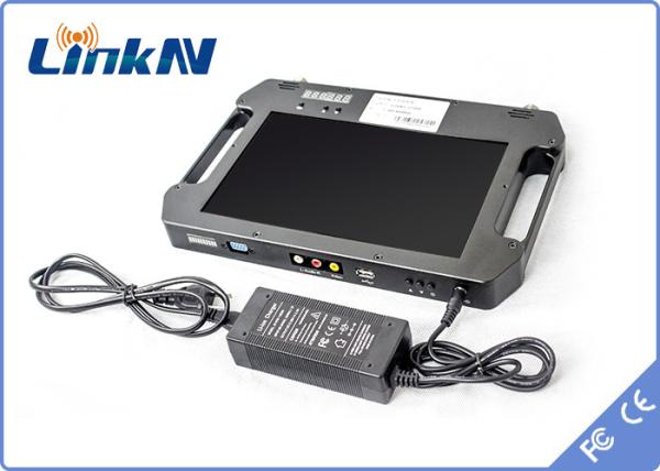 Quality COFDM Video Receiver with Display AES256 Encryption FHD CVBS H.264 Battery Powered for sale