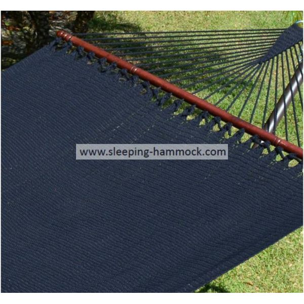 Outside Cool Palm Caribbean Style Hammock , Sleeping Black Free Standing Hammock Bed