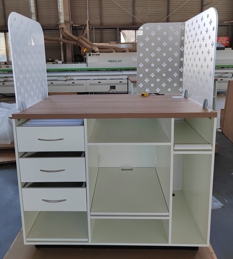 China Modern Office Computer Desk With 3 Fabric Drawers Study Structure wholesale