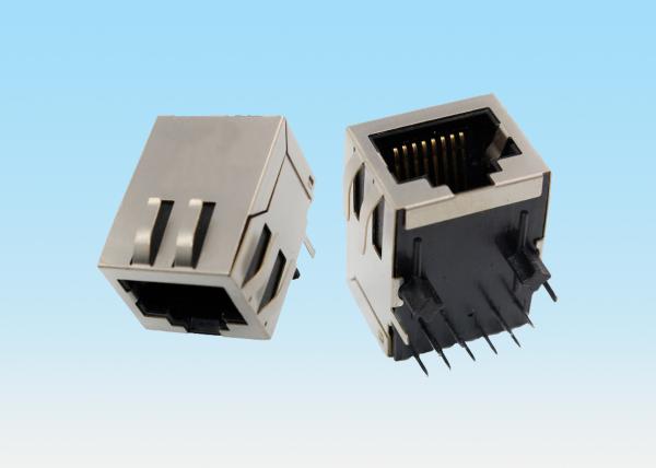 Quality Silver Color RJ45 Ethernet Connector , RJ45 Network Connector For 1G Ethernet for sale