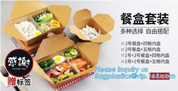 High Quality Eco-healthy Disposable Custom Printed Kraft Lunch Food Paper Box For Food,Food Paper Packaging Lunch Box
