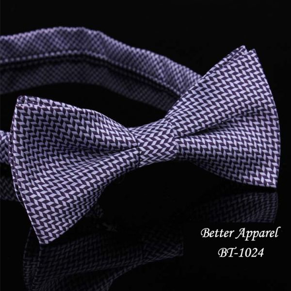 Fashion men yarn dyed polyester bow ties in the style of Korea