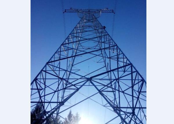 Quality 220KV Power Transmission Line Tower Customized Load And Wind Speed for sale