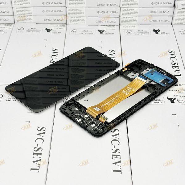 A127 lcd With Frame For a127 Original New Service Pack Mobile Screen Display A12 Nacho Touch Pantalla