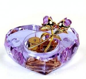 China Lover heart-shape purple Music Box wholesale