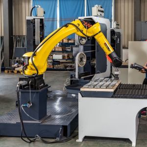 Energy Saving Plumbing Handle Robotic Polishing Machine For Bathroom Accessories