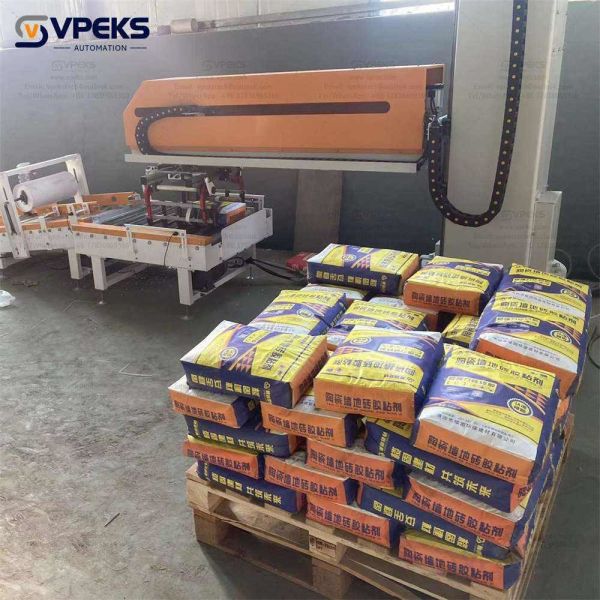 Low Level Infeed Layer Type Palletizer Model Vertical Column Palletizer