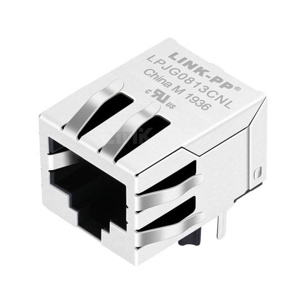 Quality Halo HFJ11-1G01 Compatible LINK-PP LPJG0813CNL 100/1000 Base-T Tab Down Without Led One Port Ethernet Port RJ 45 Connector for sale