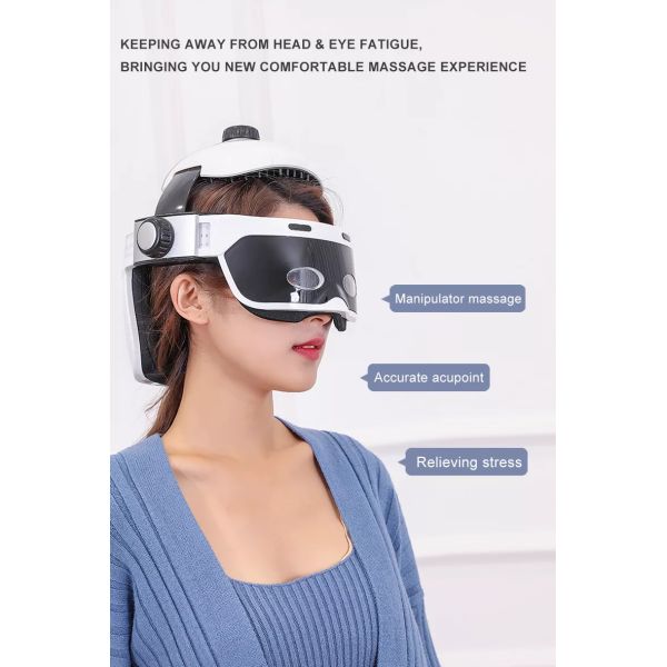 Rechargeable Wireless Eye Head Massager Human Nape Massage Relieve Scalp Massager Helmet