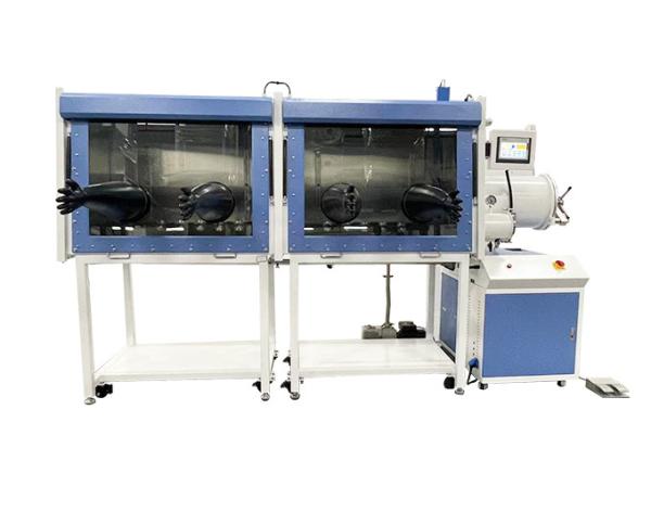 Quality Highly Inert gas glove box with 360mm inner diameter transition cabin and total power of 0.8 Kw for sale