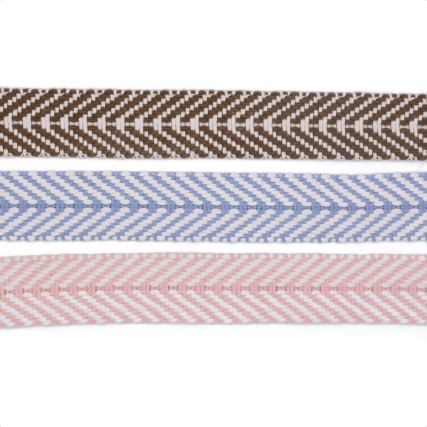 Multi Colors Thick Custom Jacquard Herringbone Webbing Tape 40mm