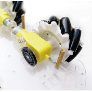 65mm Plastic Omnidirectional Wheels Robot With TT Motor Coupling