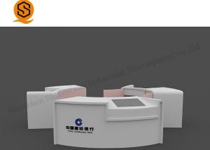 China OEM Logo Solid Surface Reception Desk Bank Reception Counter wholesale