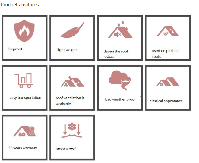 0.45mm aZ100 Elite Metal Tile South Africa Colorful Stone Coated Tile 50years Warranty Export To south africa