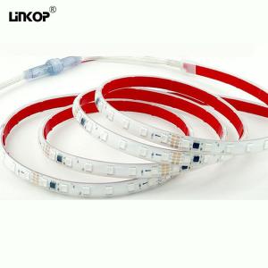China 60leds/M Dc24v Addressable Rgb Color Changing Led Strip With Flexible Pcb Board Silicone Waterproof Ip68 on sale