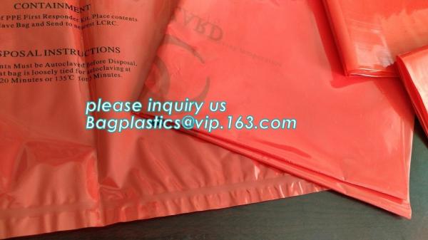 autoclavable ldpe medical biohazard waste plastic trash bags, biohazard waste bags medical waste bag, eco-friendly bioha