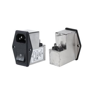 China IEC 60529 Power Entry Module Filter EMI Noise Filter With Socket Switch And Fuse wholesale