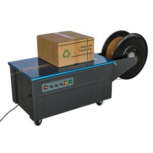 Red Frame Semi Automatic Strapping Machine / Semi Automatic Binding Machine