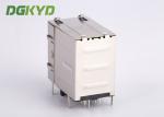 Dual deck 2 Port RJ45 Multiple Port Connectors with 1000base Transformer OEM ODM