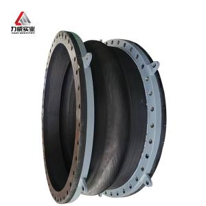 China 4&quot; 6 Flanged Rubber Expansion Joint Double Sphere Rubber Joint Axial Movement Capability wholesale