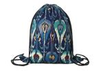 Custom Pull String Bags , Thermal Transfer Printing Canvas Drawstring Cinch