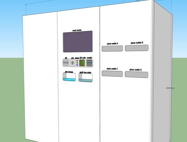Quality Solution for Smart Vending Machine For Sell Pizza, Up 10 SKU, 150pcs Storage Capacity, Touch Screen Operated for sale