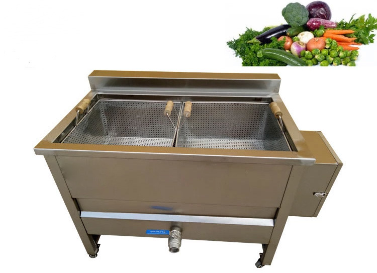 Small Scale Vegetable Blanching Equipment , Semi Automatic Potato Blanching
