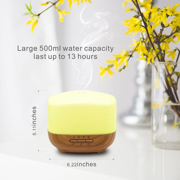 Quality 500ml Ultrasonic Cool Mist Humidifier with 7 Colors Changing Light,2 Mist Modes,4 Timers,for Home for sale