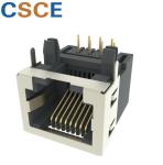 Tab Down Latch RJ45 Modular Jack Half Shielded 8 Pin 8 Contact Without Leds