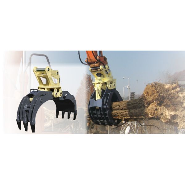 Excavator part grab Wood log grapple, rotating grapple